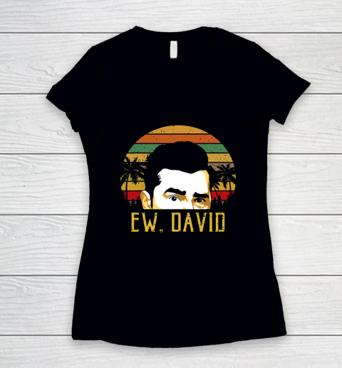 EW DAVID RETRO Women's V-Neck T-Shirt