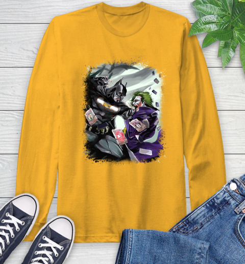 Denver Nuggets MLB Basketball Batman Fighting Joker DC Comics Long Sleeve T-Shirt 3
