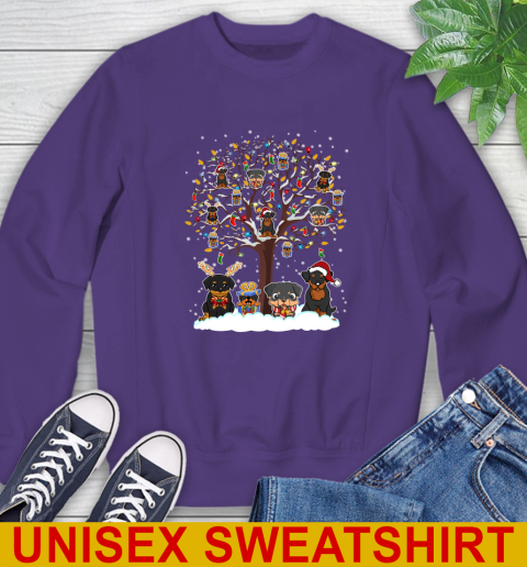 Rottweiler dog pet lover light christmas tree shirt 28
