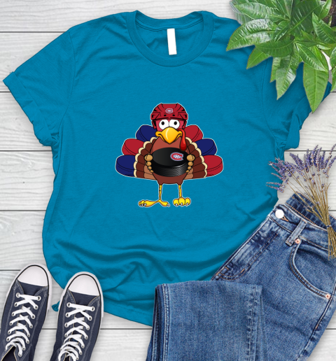 Montreal Canadiens Turkey Thanksgiving Day Women's T-Shirt 7