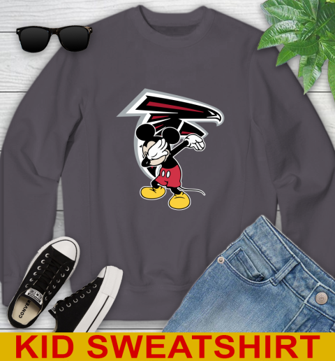 Atlanta Falcons NFL Football Dabbing Mickey Disney Sports Youth Sweatshirt 6