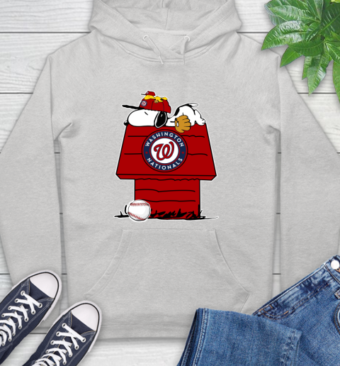 MLB Washington Nationals Snoopy Woodstock The Peanuts Movie Baseball T Shirt_000 Hoodie