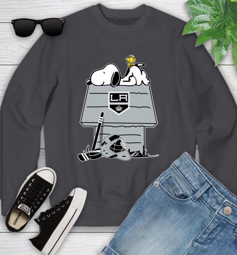 Los Angeles Kings NHL Hockey Snoopy Woodstock The Peanuts Movie Youth Sweatshirt 6