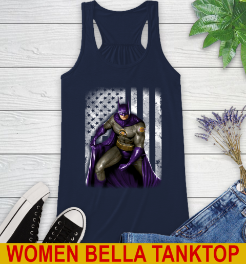 Los Angeles Lakers NBA Basketball Batman DC American Flag Shirt Racerback Tank 9