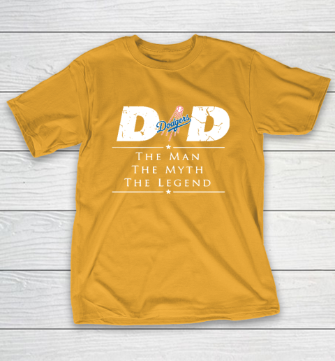 Los Angeles Dodgers MLB Baseball Dad The Man The Myth The Legend T-Shirt 2