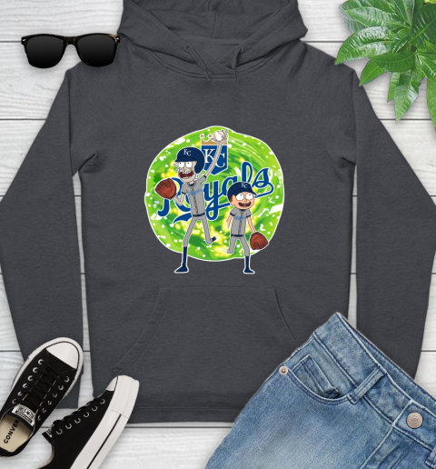 MLB Kansas City Royals Rick And Morty Baseball Sports Youth Hoodie 8