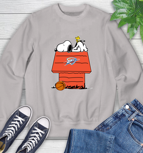 Oklahoma City Thunder NBA Basketball Snoopy Woodstock The Peanuts Movie Sweatshirt 12
