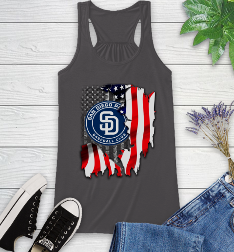 San Diego Padres MLB Baseball American Flag Racerback Tank 11
