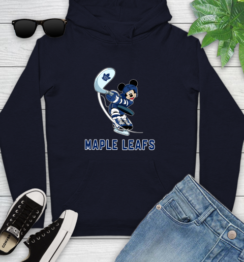 NHL Hockey Toronto Maple Leafs Cheerful Mickey Mouse Shirt Youth Hoodie 4