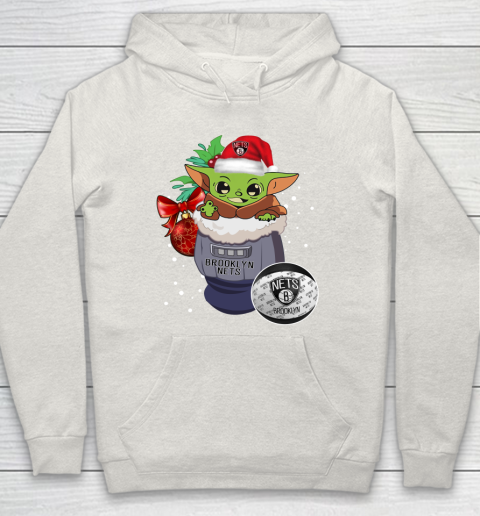 Brooklyn Nets Christmas Baby Yoda Star Wars Funny Happy NBA Hoodie 12