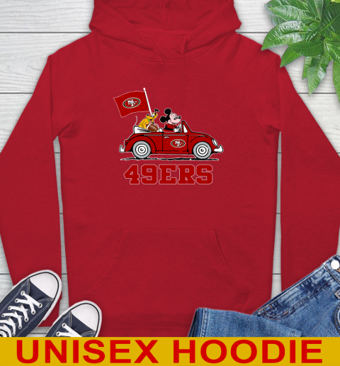 NFL Football San Francisco 49ers Pluto Mickey Driving Disney Shirt Hoodie 10