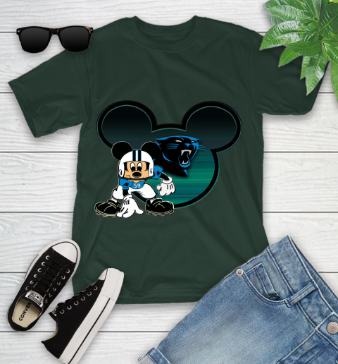 NFL Carolina Panthers Mickey Mouse Disney Football T Shirt Youth T-Shirt 5