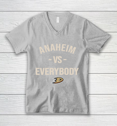 Anaheim Ducks Vs Everybody V-Neck T-Shirt 3