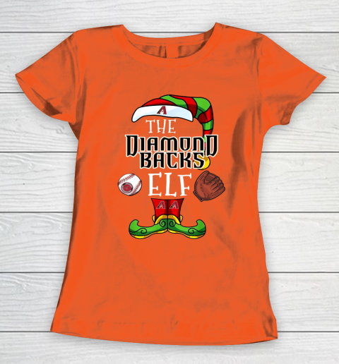 Arizona Diamondbacks Christmas ELF Funny MLB Women's T-Shirt 3