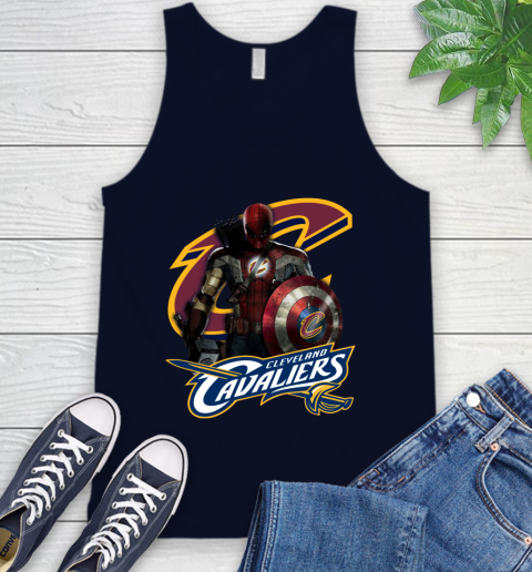 Cleveland Cavaliers NBA Basketball Captain America Thor Spider Man Hawkeye Avengers Tank Top 3
