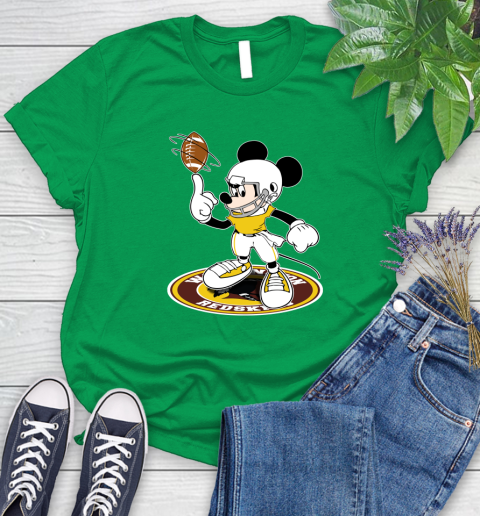 NFL Football Washington Redskins Cheerful Mickey Disney Shirt Women's T-Shirt 7
