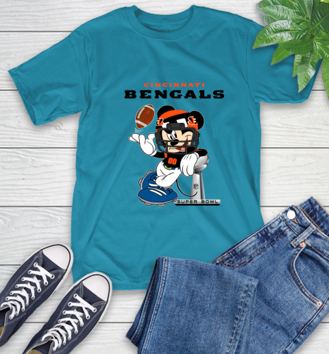 NFL Cincinnati Bengals Mickey Mouse Disney Super Bowl Football T Shirt T-Shirt 8