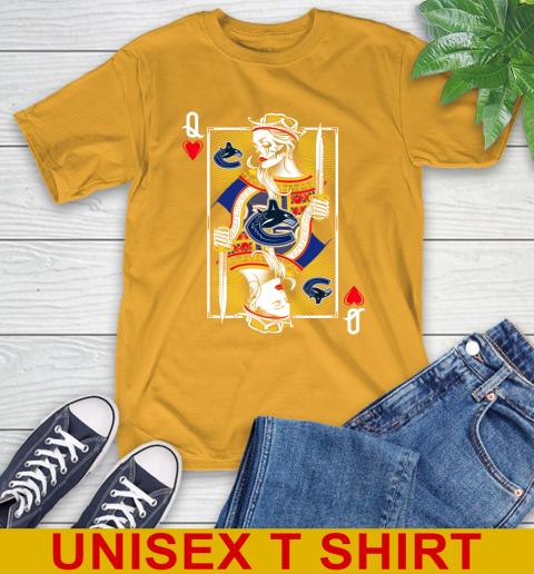 NHL Hockey Vancouver Canucks The Queen Of Hearts Card Shirt T-Shirt 3 NHL Hockey Vancouver Canucks The Queen Of Hearts Card Shirt T-Shirt - Image 3
