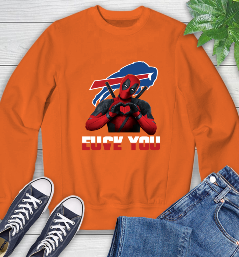 NHL Buffalo Bills Deadpool Love You Fuck You Football Sports Sweatshirt 3
