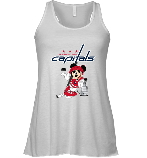 Mickey Washington Capitals With The Stanley Cup Hockey NHL Racerback Tank