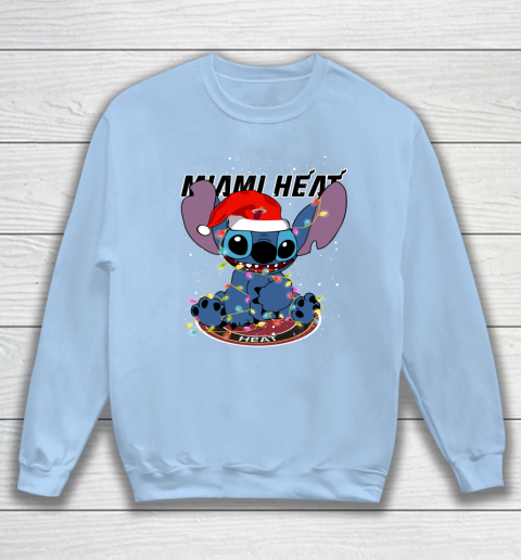 Miami Heat NBA noel stitch Basketball Christmas Sweatshirt 4