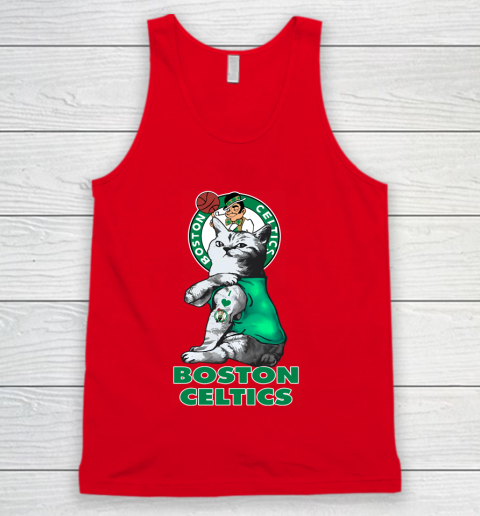 NBA Basketball My Cat Loves Boston Celtics Tank Top 5