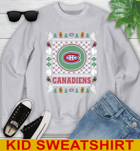 Montreal Canadiens Merry Christmas NHL Hockey Loyal Fan Youth Sweatshirt 3