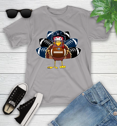 Los Angeles Rams Turkey Thanksgiving Day Youth T-Shirt 4
