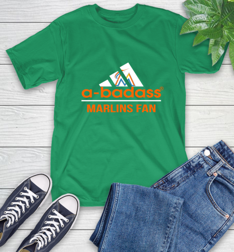 MLB A Badass Miami Marlins Fan Adidas Baseball Sports T-Shirt 7
