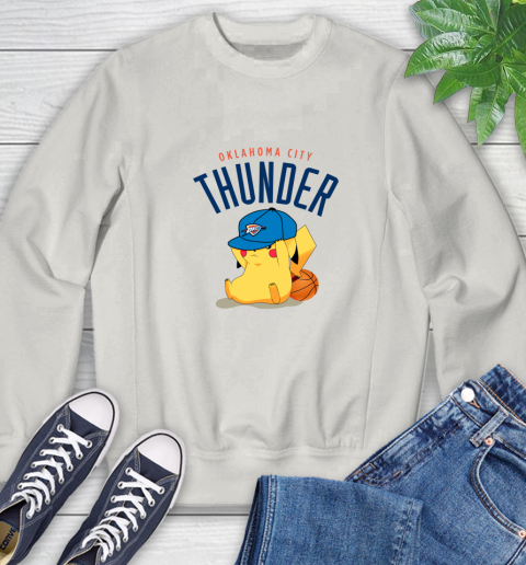NBA Pikachu Basketball Sports Oklahoma City Thunder Sweatshirt 12