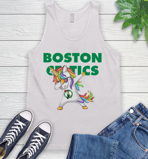 Boston Celtics NBA Basketball Funny Unicorn Dabbing Sports Tank Top