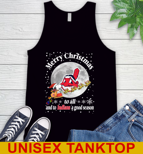 Cleveland Indians Merry Christmas To All And To Indians A Good Season MLB Baseball Sports Tank Top