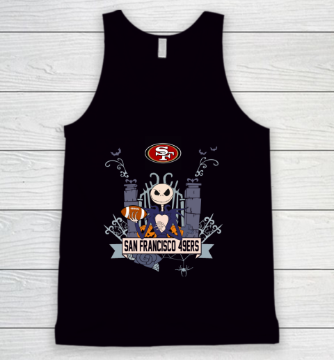 NFL San Francisco 49ers Football Jack Skellington Halloween Tank Top