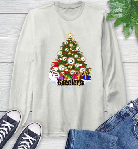 Pittsburgh Steelers Merry Christmas NFL Football Sports Long Sleeve T-Shirt 12