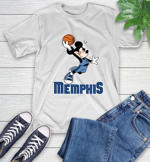 NBA Basketball Memphis Grizzlies Cheerful Mickey Mouse Shirt T-Shirt 2