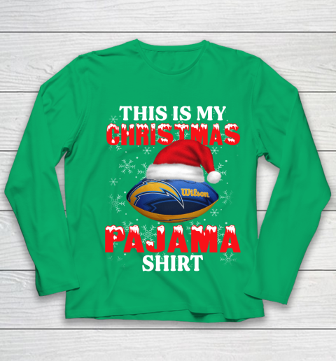 Los Angeles Chargers This Is My Christmas Pajama Shirt NFL Youth Long Sleeve 4