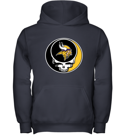 NFL Minnesota Vikings Grateful Dead Rock Band Football Sports wNRRpPJ0JDs youth hoodie 43 95 151514 front navy