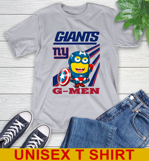 NFL Football New York Giants Captain America Marvel Avengers Minion Shirt T-Shirt 5
