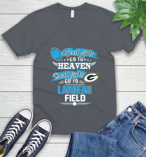 Green Bay Packers NFL Bad Girls Go To Lambeau Field Shirt V-Neck T-Shirt 4
