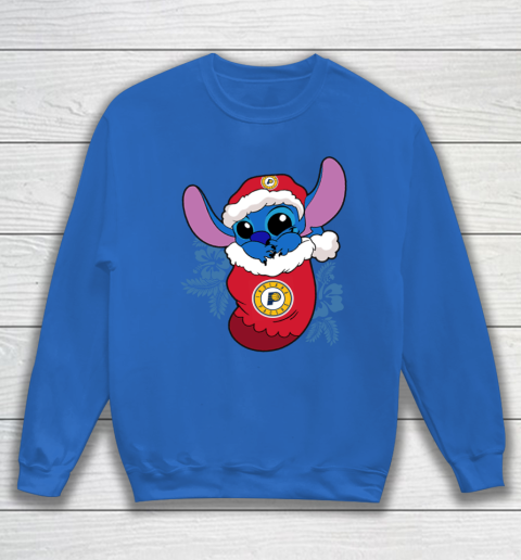 Indiana Pacers Christmas Stitch In The Sock Funny Disney NBA Sweatshirt 7