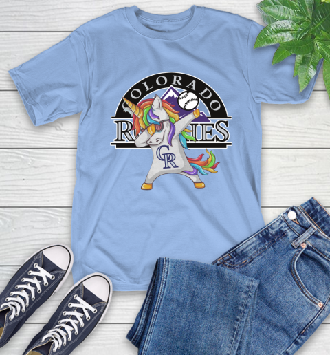 Colorado Rockies MLB Baseball Funny Unicorn Dabbing Sports T-Shirt 11