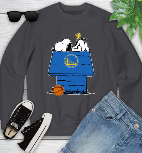 Golden State Warriors NBA Basketball Snoopy Woodstock The Peanuts Movie Youth Sweatshirt 6