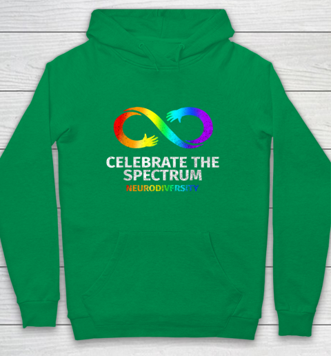 Neurodiversity Celebrate Spectrum Infinity Autism Awareness Youth Hoodie 4