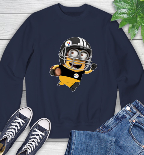 NFL Pittsburgh Steelers Minions Disney Football Sports Sweatshirt 3
