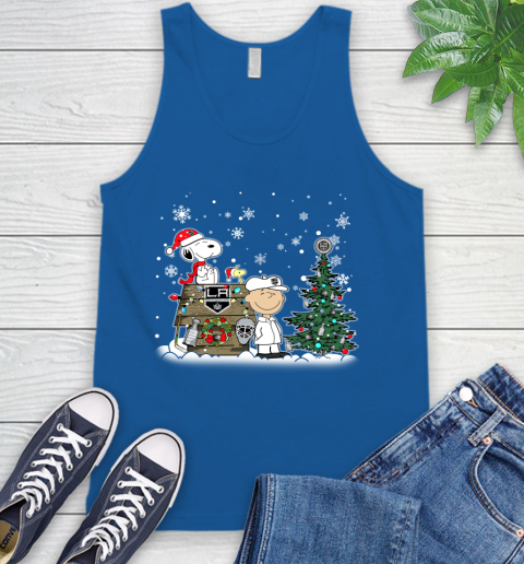 NHL Los Angeles Kings Snoopy Charlie Brown Woodstock Christmas Stanley Cup Hockey Tank Top 4