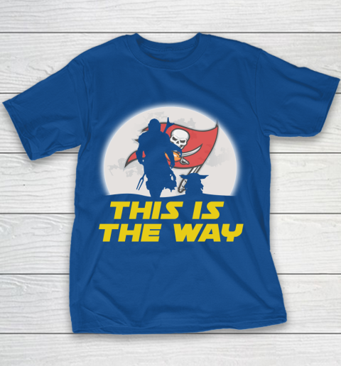 Tampa Bay Buccaneers NFL Football Star Wars Yoda And Mandalorian This Is The Way Youth T-Shirt 6