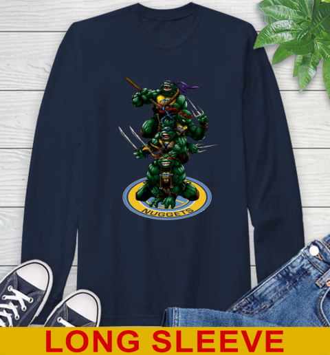 NBA Basketball Denver Nuggets Teenage Mutant Ninja Turtles Shirt Long Sleeve T-Shirt 4