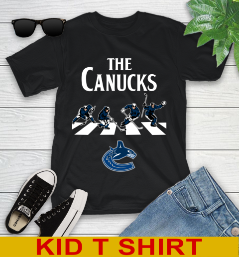 NHL Hockey Vancouver Canucks The Beatles Rock Band Shirt Youth T-Shirt