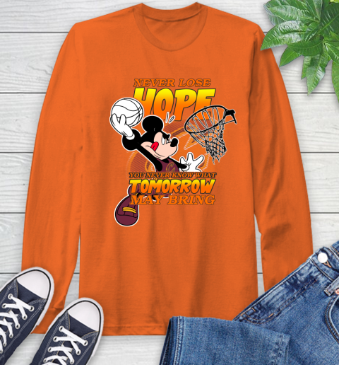 Cleveland Cavaliers NBA Basketball Mickey Disney Never Lose Hope Long Sleeve T-Shirt 4