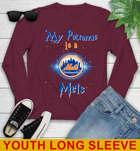 MLB Baseball Harry Potter My Patronus Is A New York Mets Youth Long Sleeve 6